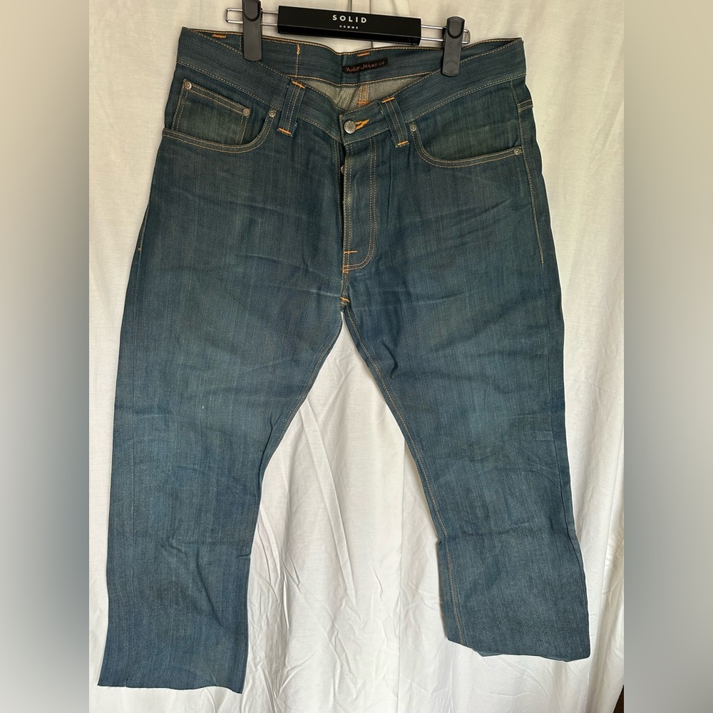 Veggie Dye Nudie Men's Dark Blue Denim Jeans